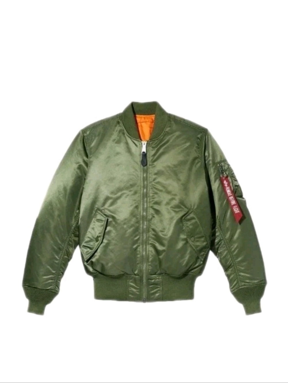 NEW Alpha Industries MA-1 Flight Bomber Jacket Reversible Sage Green Mens XL